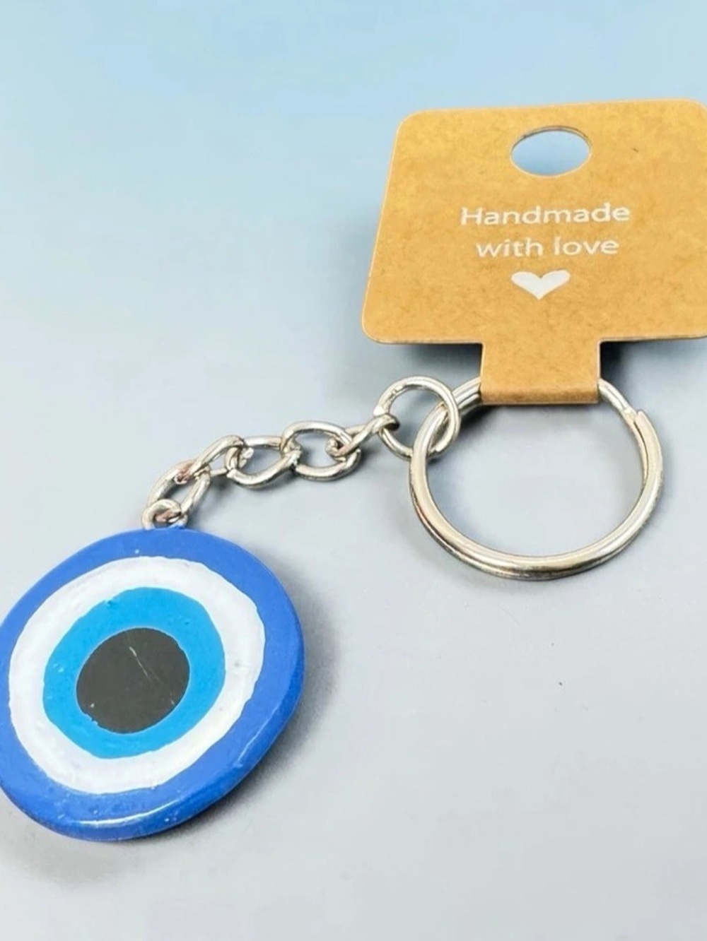 Handmade Blue Evil Eye Nazar Keychain Bag Charm